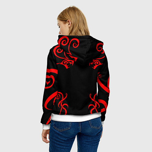 Женская толстовка ДРАКЕН ИЗ ТОСВЫ ТОКИЙСКИЕ / 3D-Белый – фото 4