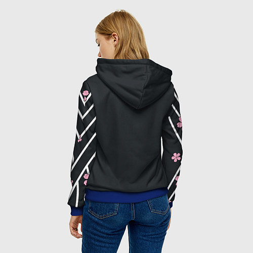 Женская толстовка ЧЕРНЫЕ ДРАКОНЫ BLACK DRAGON / 3D-Синий – фото 4