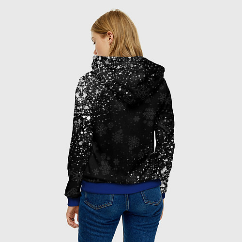 Женская толстовка НОВОГОДНИЙ САНС UNDERTALE НОВЫЙ ГОД / 3D-Синий – фото 4