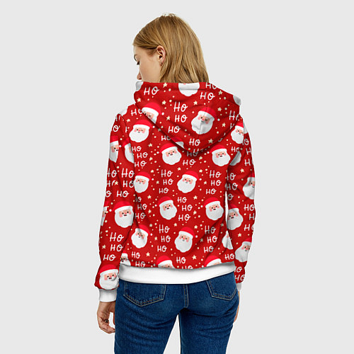 Женская толстовка САНТА КЛАУС НОВЫЙ ГОД / 3D-Белый – фото 4