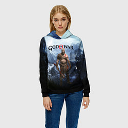 Толстовка-худи женская Великий God of War Z, цвет: 3D-черный — фото 2