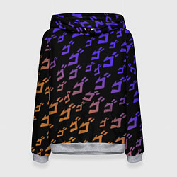 Толстовка-худи женская JOJOS BIZARRE ADVENTURE PATTERN, цвет: 3D-меланж