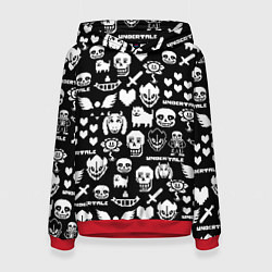 Женская толстовка UNDERTALE PATTERN БЕЛЫЙ