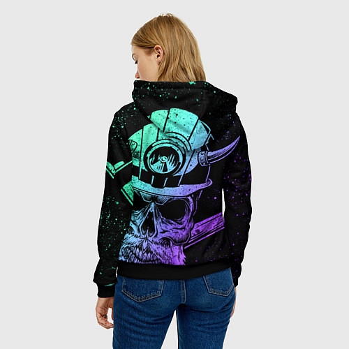 Женская толстовка Deep Rock Galactic - Dander Darkness Dwarves / 3D-Черный – фото 4