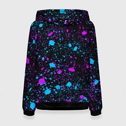 Женская толстовка Брызги неоновые ярких красок