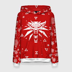 Женская толстовка КРАСНЫЙ СВИТЕР ВЕДЬМАК НОВОГОДНИЙ