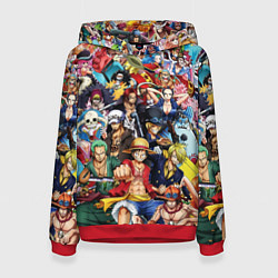 Женская толстовка ВСЕ ГЕРОИ АНИМЕ ВАН ПИС ALL HEROES ONE PIECE
