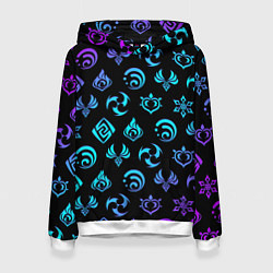 Женская толстовка NEON SYMBOL HERO GENSHIN IMPACT