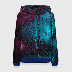 Толстовка-худи женская Ностальгия фиолетового дождя, цвет: 3D-синий
