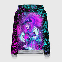 Женская толстовка KDA NEON DRAGON LEAGUE OF LEGENDS, НЕОНОВЫЕ БРЫЗГИ