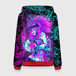 Женская толстовка KDA NEON DRAGON LEAGUE OF LEGENDS, НЕОНОВЫЕ БРЫЗГИ