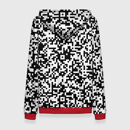 Женская толстовка Стиль QR код / 3D-Красный – фото 2