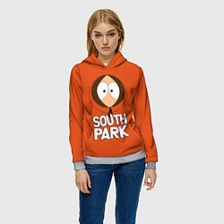Толстовка-худи женская Южный парк Кенни South Park, цвет: 3D-меланж — фото 2