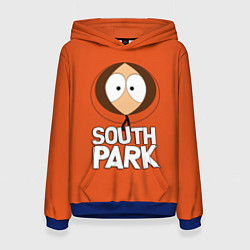 Толстовка-худи женская Южный парк Кенни South Park, цвет: 3D-синий