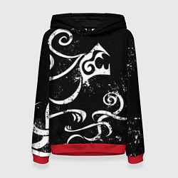 Женская толстовка ТАТУИРОВКА ДРАКЕНА WHITE AND BLACK