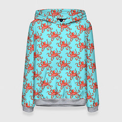 Женская толстовка Осьминог паттерн