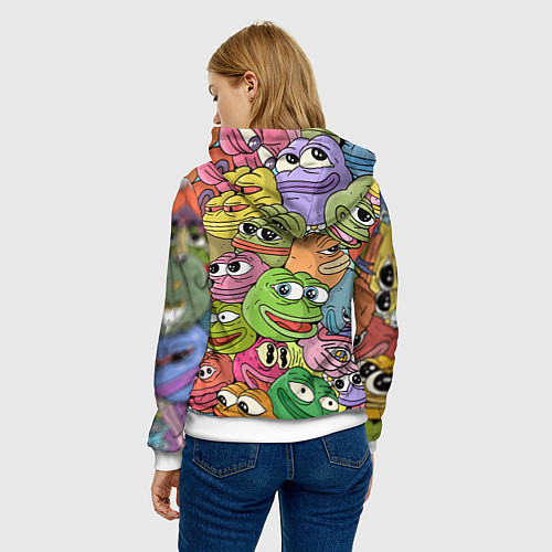 Женская толстовка Pepe BOMBING / 3D-Белый – фото 4