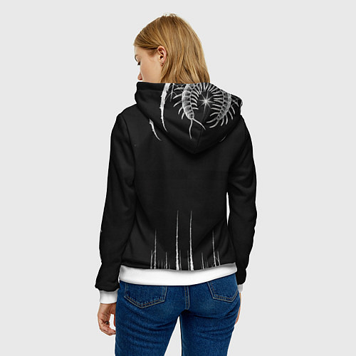Женская толстовка DEAD INSIDE, Сороконожка / 3D-Белый – фото 4