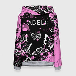 Толстовка-худи женская Adele - Бабочки, цвет: 3D-меланж