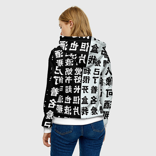 Женская толстовка AHEGAO ZERO TWO Зеро ту ахегао / 3D-Белый – фото 4