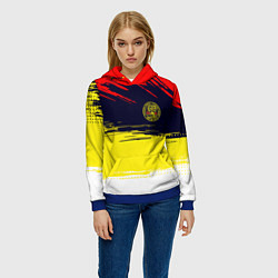 Толстовка-худи женская Кобра кай Cobra Kai спина, цвет: 3D-синий — фото 2