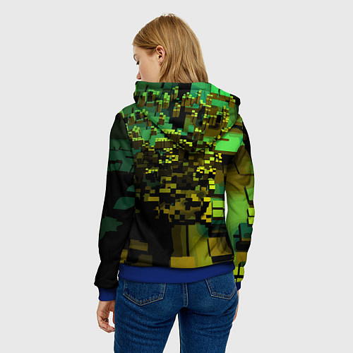 Женская толстовка Minecraft, pattern 2022 / 3D-Синий – фото 4