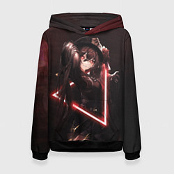 Женская толстовка Ху Тао в неоновом треугольнике Genshin Impact