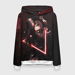 Женская толстовка Ху Тао в неоновом треугольнике Genshin Impact