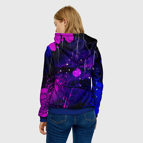 Женская толстовка Хаги Ваги Ночное Небо / 3D-Синий – фото 4