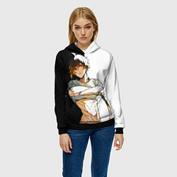 Толстовка-худи женская Чжун Ли в хорошей форме GENSHIN IMPACT, цвет: 3D-черный — фото 2