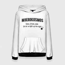 Толстовка-худи женская Mikrokosmos, цвет: 3D-черный