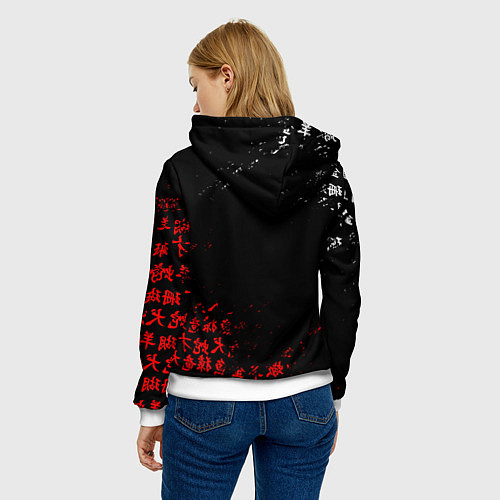 Женская толстовка CYBERPUNK SAMURAI: JAPAN STYLE / 3D-Белый – фото 4