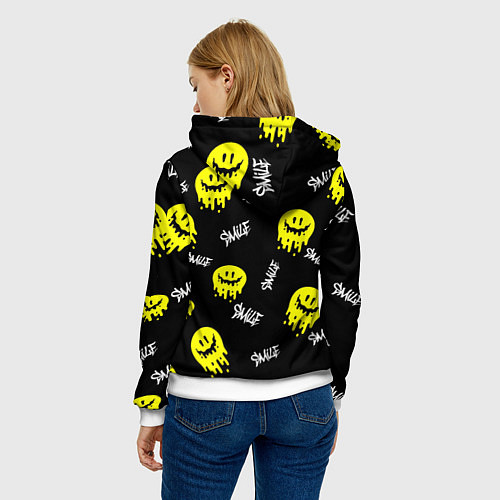 Женская толстовка SMILE smile граффити / 3D-Белый – фото 4