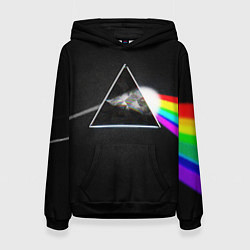 Толстовка-худи женская PINK FLOYD - ПИНК ФЛОЙД ГЛИТЧ, цвет: 3D-черный
