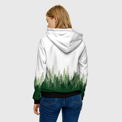 Женская толстовка Minnesota Wild, Миннесота Уайлд Лес / 3D-Черный – фото 4