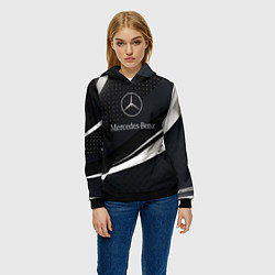 Толстовка-худи женская Mercedes-Benz Sport, цвет: 3D-черный — фото 2