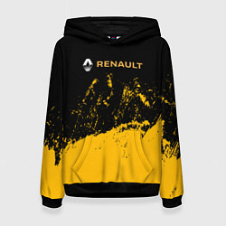 Толстовка-худи женская Renault гранж, цвет: 3D-черный