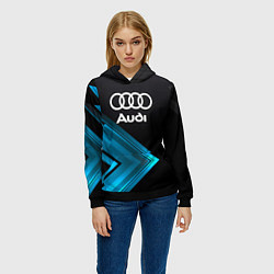 Толстовка-худи женская Audi Sport, цвет: 3D-черный — фото 2