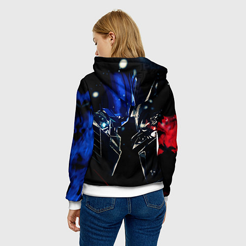 Женская толстовка Тансформеры Оптимус и Мегатрон 2022 / 3D-Белый – фото 4