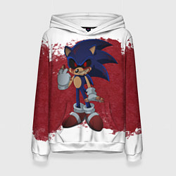 Толстовка-худи женская Sonic Exe!, цвет: 3D-белый