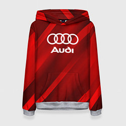 Женская толстовка Audi red полосы