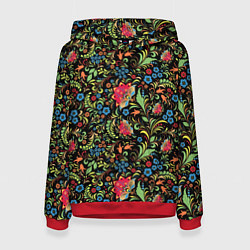 Женская толстовка Цветочный Узор хохлома