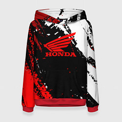 Толстовка-худи женская Honda Logo Auto, цвет: 3D-красный