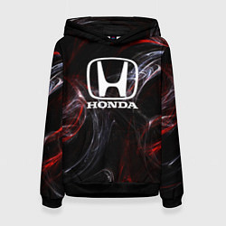 Толстовка-худи женская Honda разводы, цвет: 3D-черный