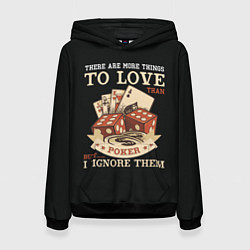 Женская толстовка Люблю Покер