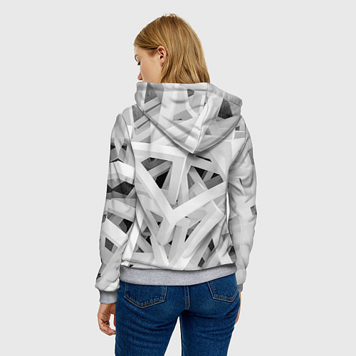 Женская толстовка БЕЛЫЙ АРХИТЕКТОР / 3D-Меланж – фото 4
