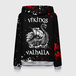 Толстовка-худи женская Викинги: Вальхалла Vikings: Valhalla, цвет: 3D-меланж