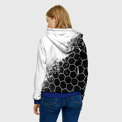 Женская толстовка Peugeot Соты / 3D-Синий – фото 4