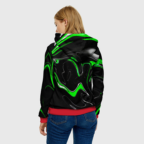 Женская толстовка Skoda: Auto Logo / 3D-Красный – фото 4