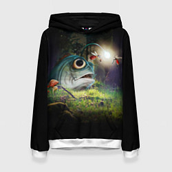 Женская толстовка Рыба в лесу